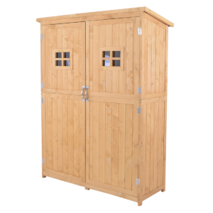 Garden Shed W/Double Door, Pine Wood, 127.5Lx50Wx164H cm