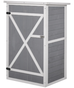 Wooden Garden Storage Shed Fir Wood Tool Cabinet