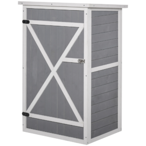 Wooden Garden Storage Shed Fir Wood Tool Cabinet