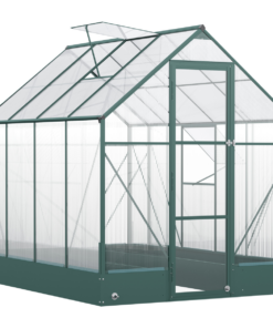 Garden Walk-in Aluminium Greenhouse Polycarbonate with Plant Bed
