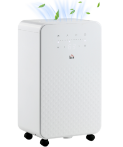 HOMCOM 10L/Day Protable Quiet Air Dehumidifier with Purifier, Timer, 5 Modes