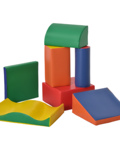 HOMCOM 7 Pcs Kids Soft Foam Puzzle Play Blocks Set Learning Toddler Activity