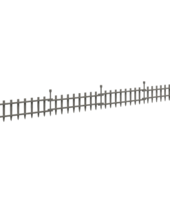 Outsunny Decorative Garden Fencing, Wooden Landscape Edging, Grey