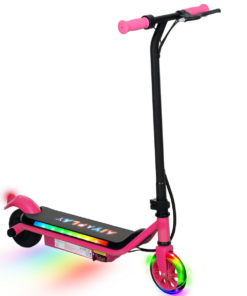 AIYAPLAY Electric Scooter for 6-14 with Dual Brakes & Colourful Light