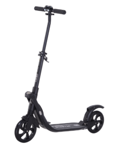 Folding Kick Scooter Teens Adult Ride On Adjustable 2 Big Wheels Black HOMCOM