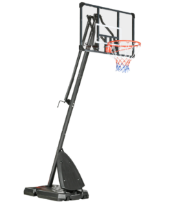 Adjustable Basketball Hoop with Weighted Base, Wheels, 2.4-2.9m