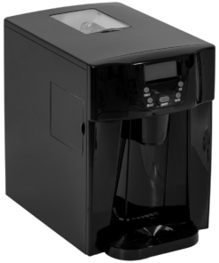 HOMCOM Ice Maker Machine and Water Dispenser No Plumbing Required Black