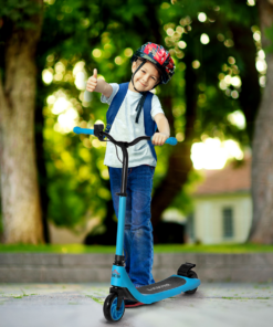 120W Electric Scooter w/ Battery Level Display, Rear Break - Blue HOMCOM