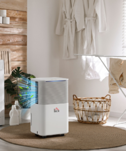 Ultra-Quiet 10L/Day Portable Dehumidifier with 3 Modes Auto, Drying, Sleep