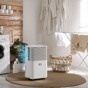 Ultra-Quiet 10L/Day Portable Dehumidifier with 3 Modes Auto, Drying, Sleep