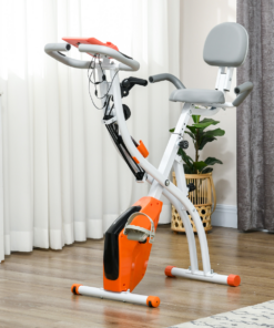 2-In-1 Upright Exercise Bike 8-Level Adjustable with Pulse Sensor Orange