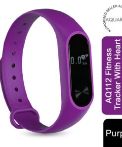 Aquarius AQ112 Fitness Tracker With Heart Rate Monitor, Purple