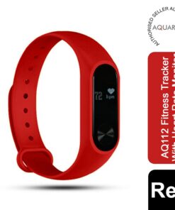 Aquarius AQ112 Fitness Tracker With Heart Rate Monitor, Red