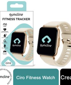 Gymcline Ciro Fitness Tracker w/ 25 Sports Modes & IP68 Water Protection, Cream