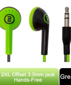 2XL Offset 3.5mm jack In-Ear Headphone Hands-Free, Green