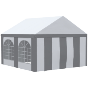 4x4m Party Tent Marquee Gazebo with Sides, 4 Windows & Double Doors