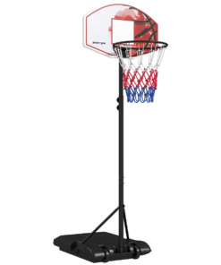 SPORTNOW Adjustable Basketball Stand Net Set System with Wheels, 179-209cm