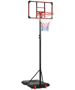 SPORTNOW Kids Adjustable Basketball Hoop and Stand w/ Wheels, 1.8-2m