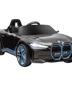 BMW i4 Licensed 12V Kids Electric Ride-On w/ Portable Battery - Black