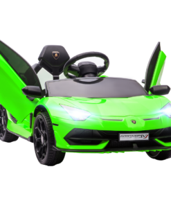 HOMCOM Lamborghini Aventador Licensed 12V Kids Electric Ride On Car - Green