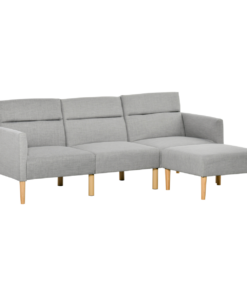 Upholstered Sofa bed Reversible Sectional Sofa Set Sleeper with Footstool