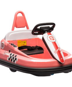 HOMCOM 6V Kids Bumper Car, 360-Degree Rotation Waltzer Car w/ 2 Speeds - Pink