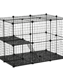 Pet Playpen DIY Small Animal Cage w/ Doors Ramps for Kitten Bunny Chinchilla