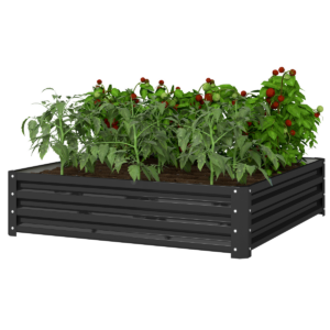 Raised Garden Bed Planter Kit Outdoor Gardner Frame for Flowers & Vegetables, Grey
