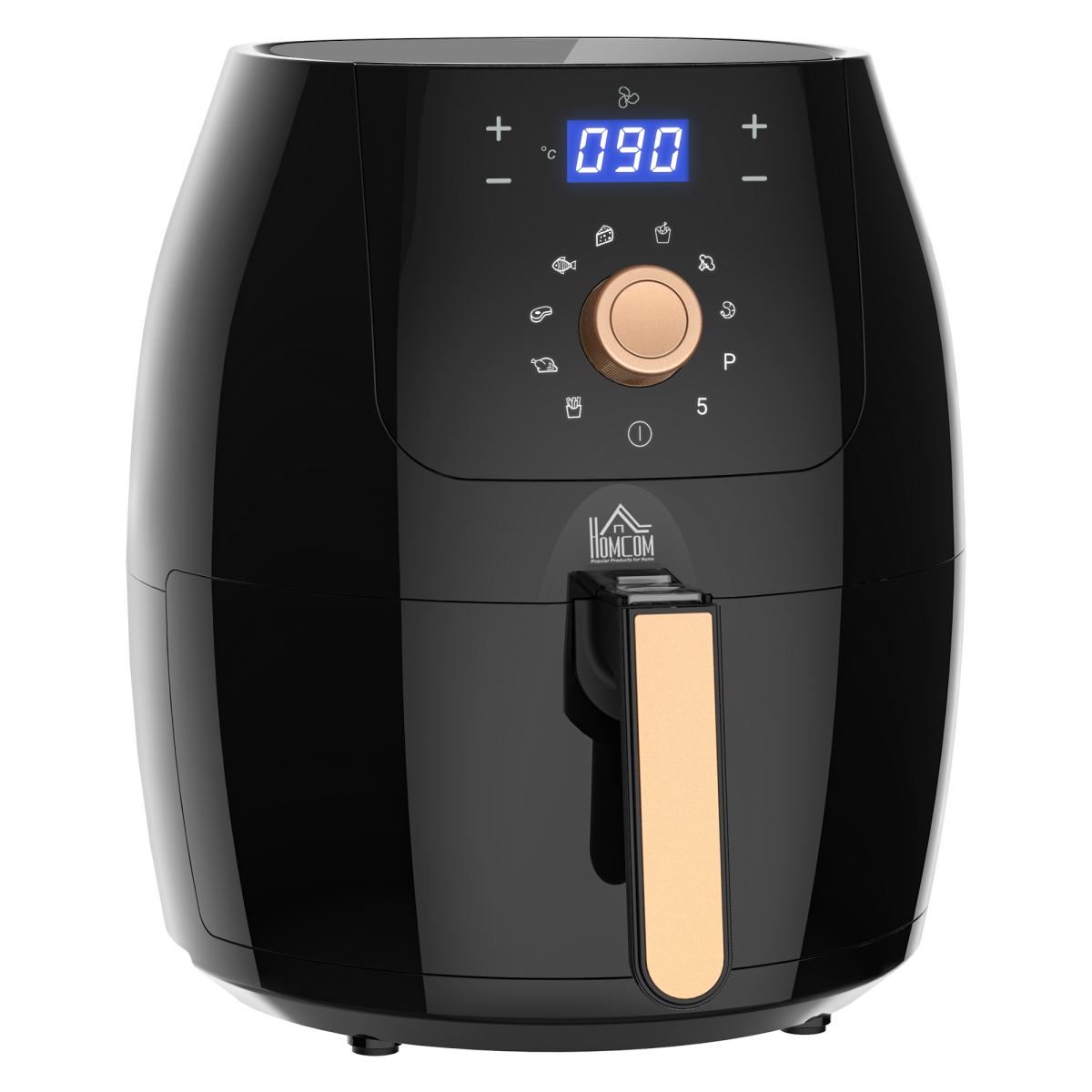 HOMCOM 12L Air Fryer Oven 8 Preset Modes Rapid Air Circulation 1800W Black