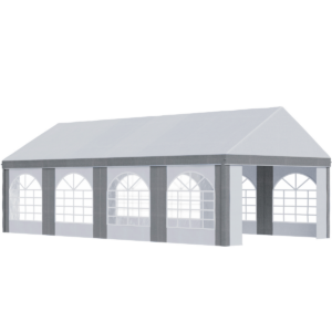 8x4m Party Tent Marquee Gazebo with Sides, 8 Windows & Double Doors