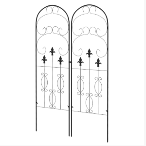 Outsunny 2-Pack Metal Trellis for Climbing Plants with Scroll Design