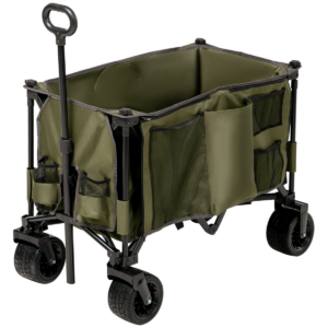 Folding Garden Trolley Collapsible Camping Cart Steel Frame Oxford Fabric