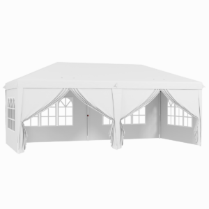 Outsunny 3x6m Pop-Up Gazebo Tent, 3 Height Options, Removable Walls, Black