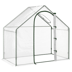 Outsunny Portable Walk-In PVC Greenhouse w/ Zipped Door, 180x100x168cm