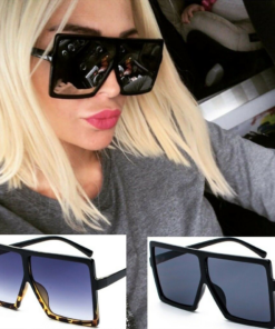 Oversized Square Flat Top Women Very Lrge Ladies Fashion Sunglasses Shade UV400