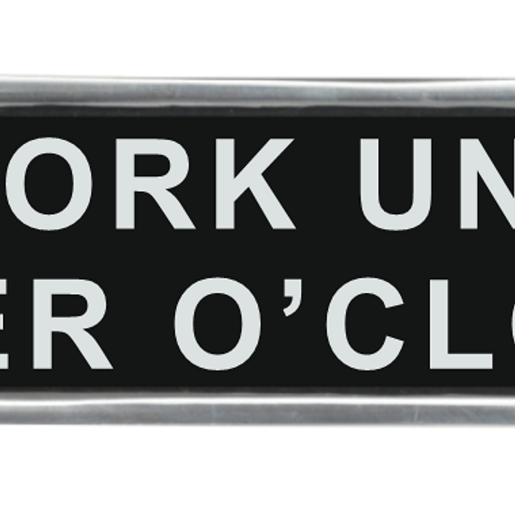 20CM ALUMINIUM I WORK UNTIL BEER SIGN - Image 2