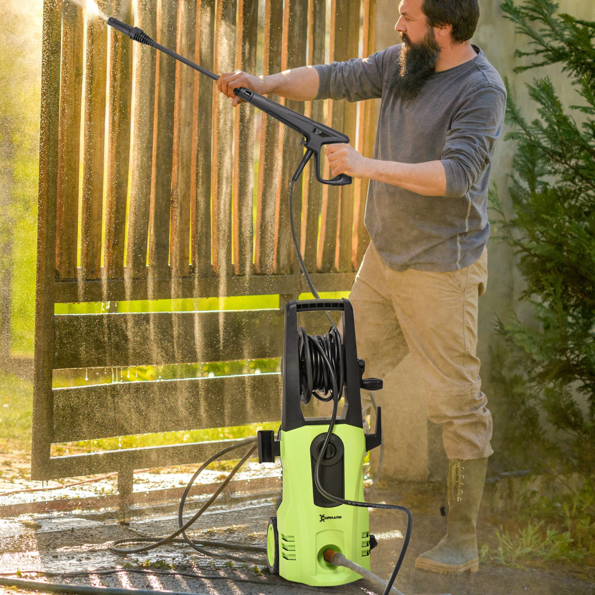 DURHAND Portable Power Washer 1800W, 150 Bar, 510 L/h for Garden, Car, Furniture - Image 2
