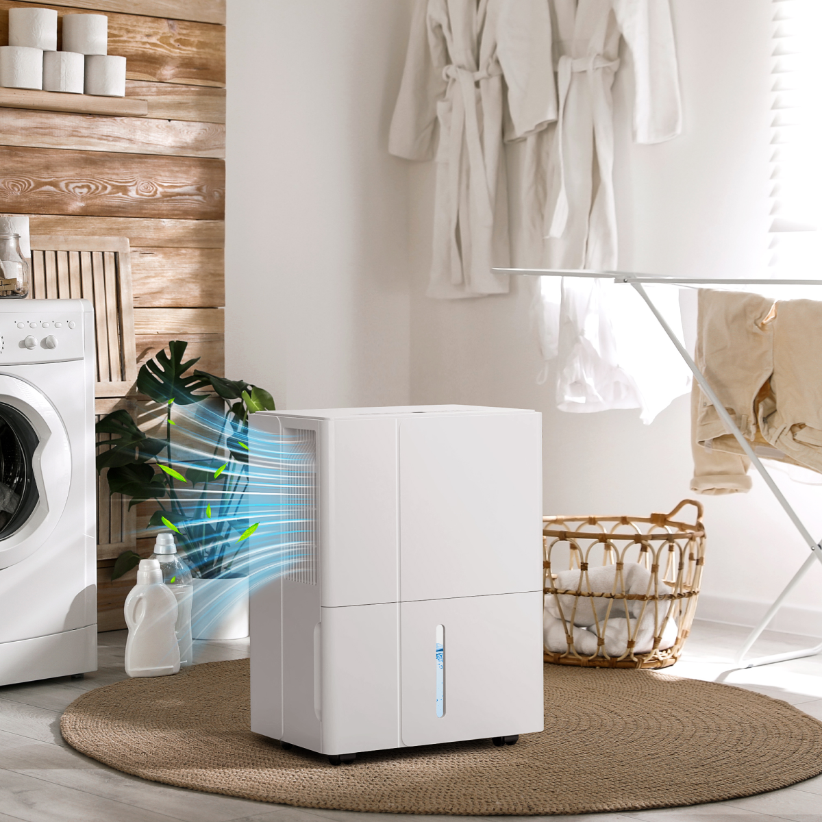 HOMCOM 30L Dehumidifier with Filter, Auto Defrost, for Home Laundry Drying - Image 2