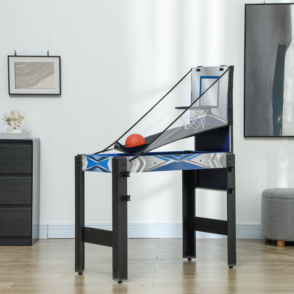 SPORTNOW 5 in 1 Multi Games Table Combo Sports Game Table for Kids, Blue - Image 2