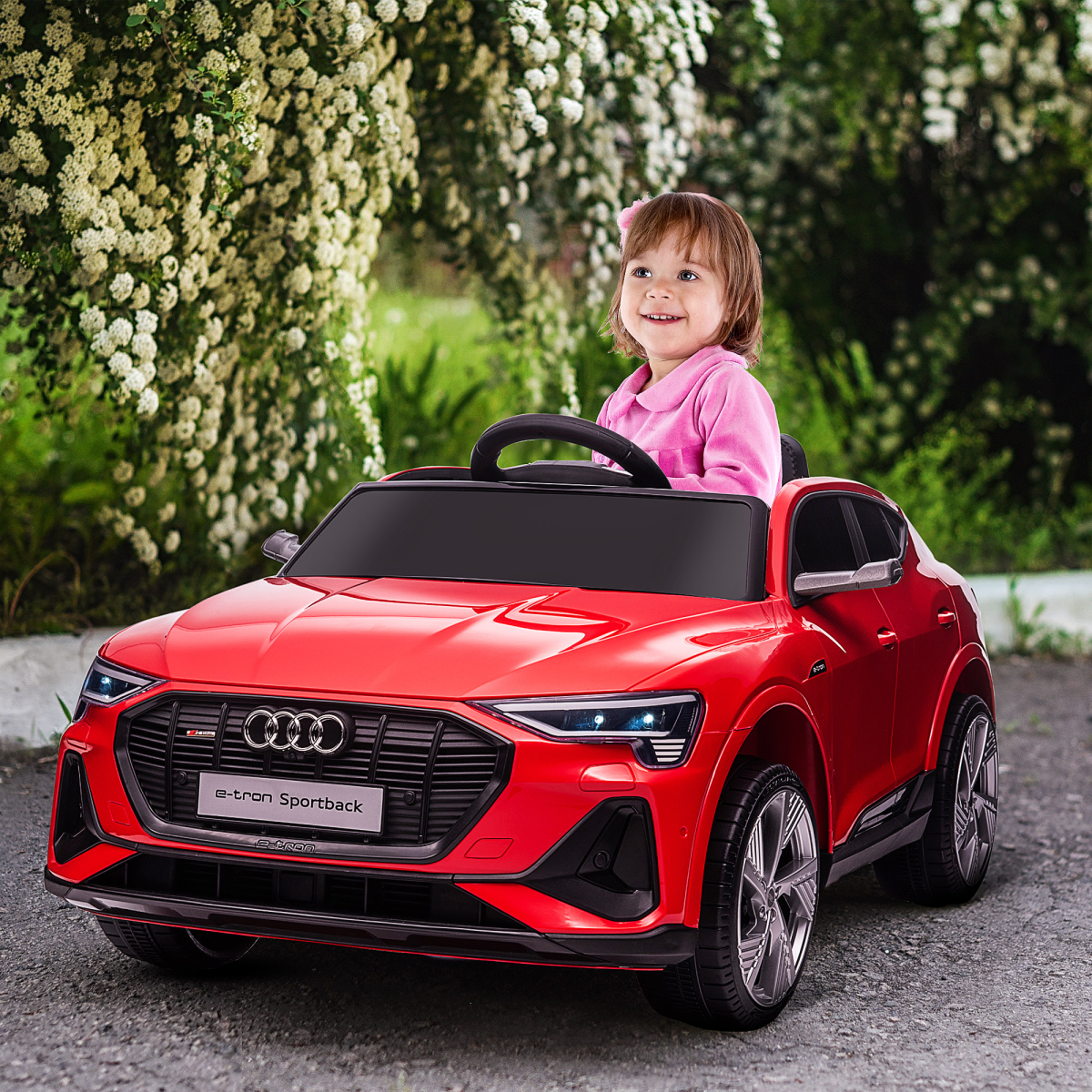 12V Kids Electric Ride-On Car/ w Remote Control, Lights, Music - Red - Image 2