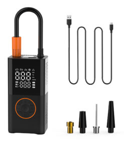 Portable mini self-propelled electric tire inflator pump, handheld wireless charging, digital display car inflator pump