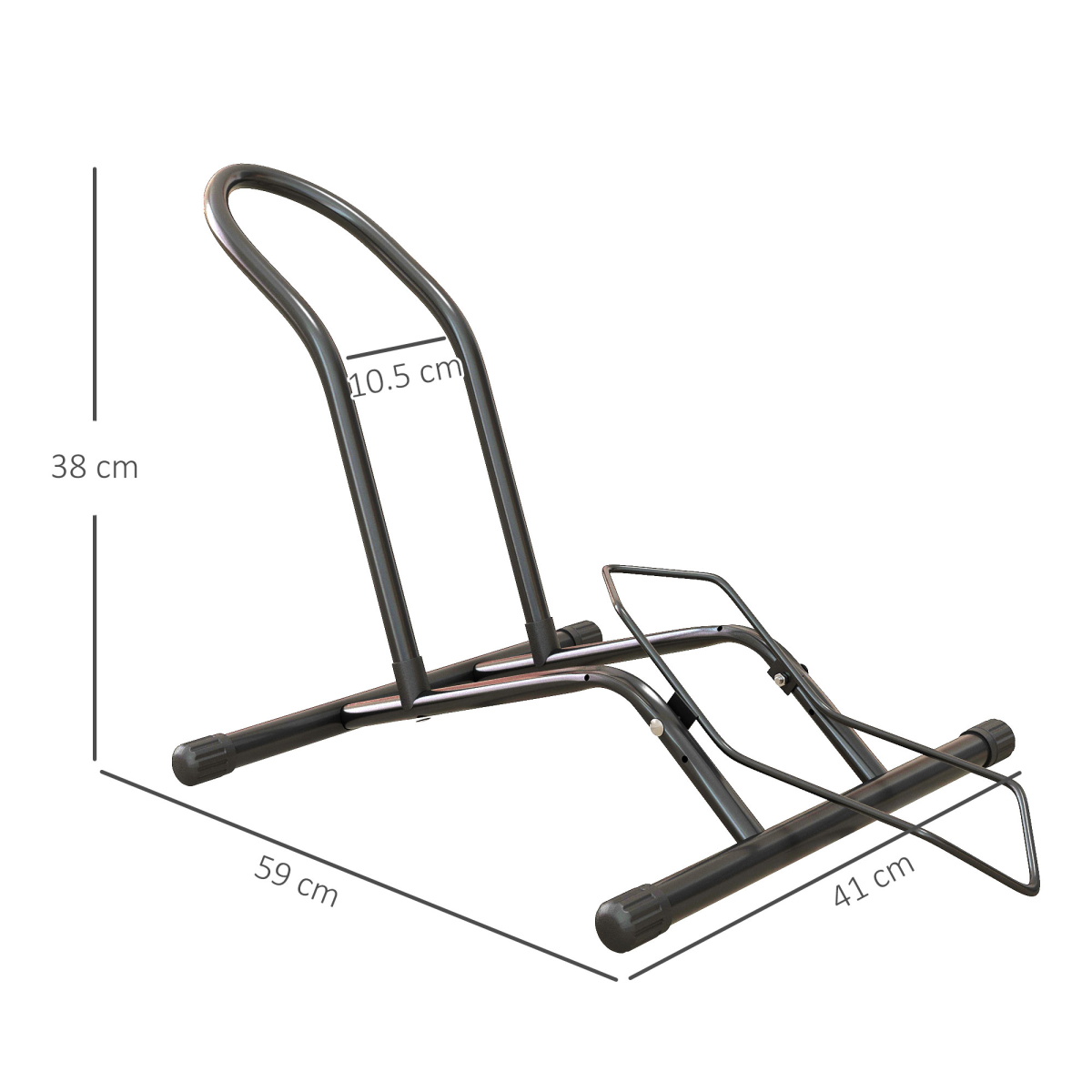 SPORTNOW Bike Stand Bicycle Storage Rack for Indoor Garages Flat Use - Image 3