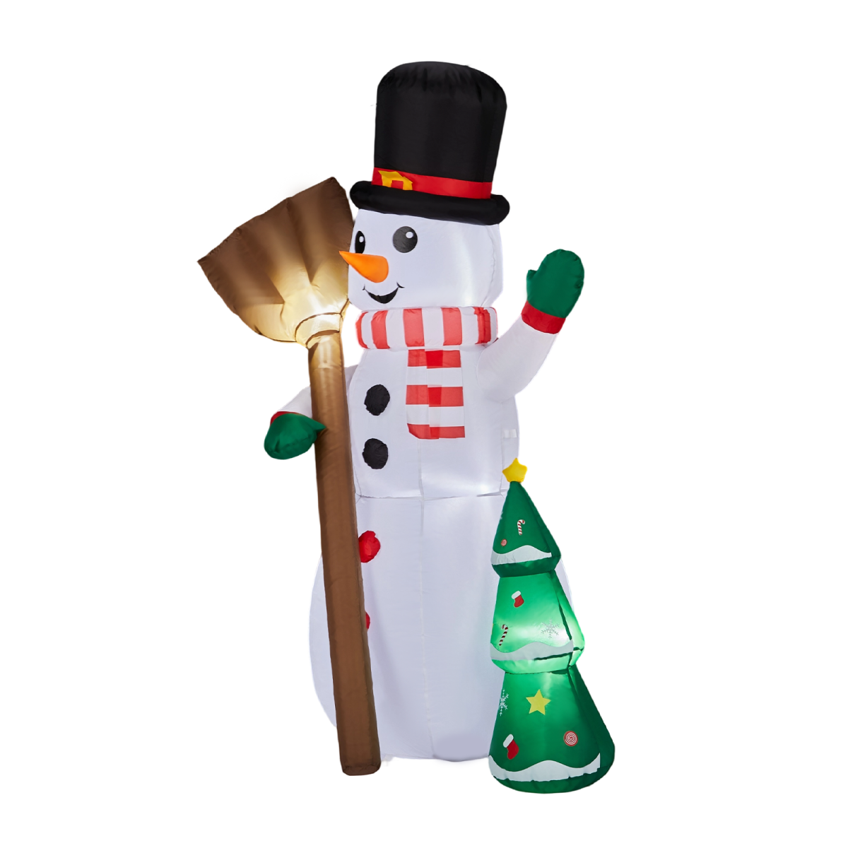 1.85M Lighted Christmas Inflatable Decoration, Inflatable Snowman Holding Groom, Funny Blow Up Yard Decorations with Built-in LED Lights for Holiday Party Front Yard Lawn Garden Decor - Image 4