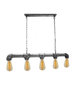 Brushed Silver Waterpipe Ceiling Light 5 Light Chandelier~1671