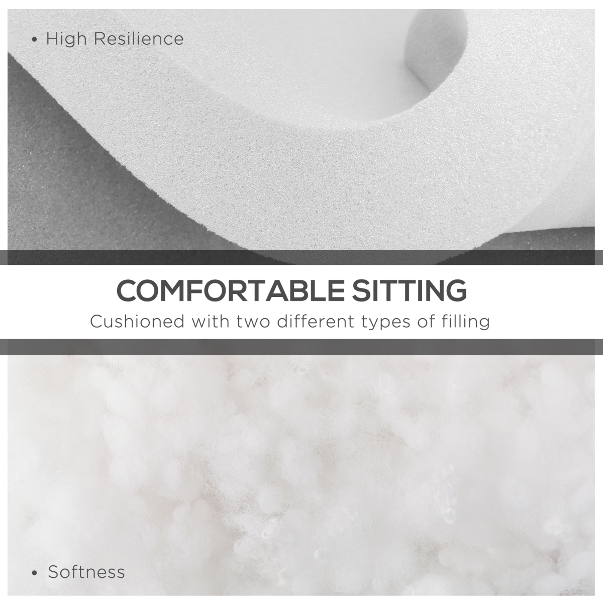 40x40cm Garden Seat Cushion with Ties, Replacement Dining Chair Pad, Cream - Image 4