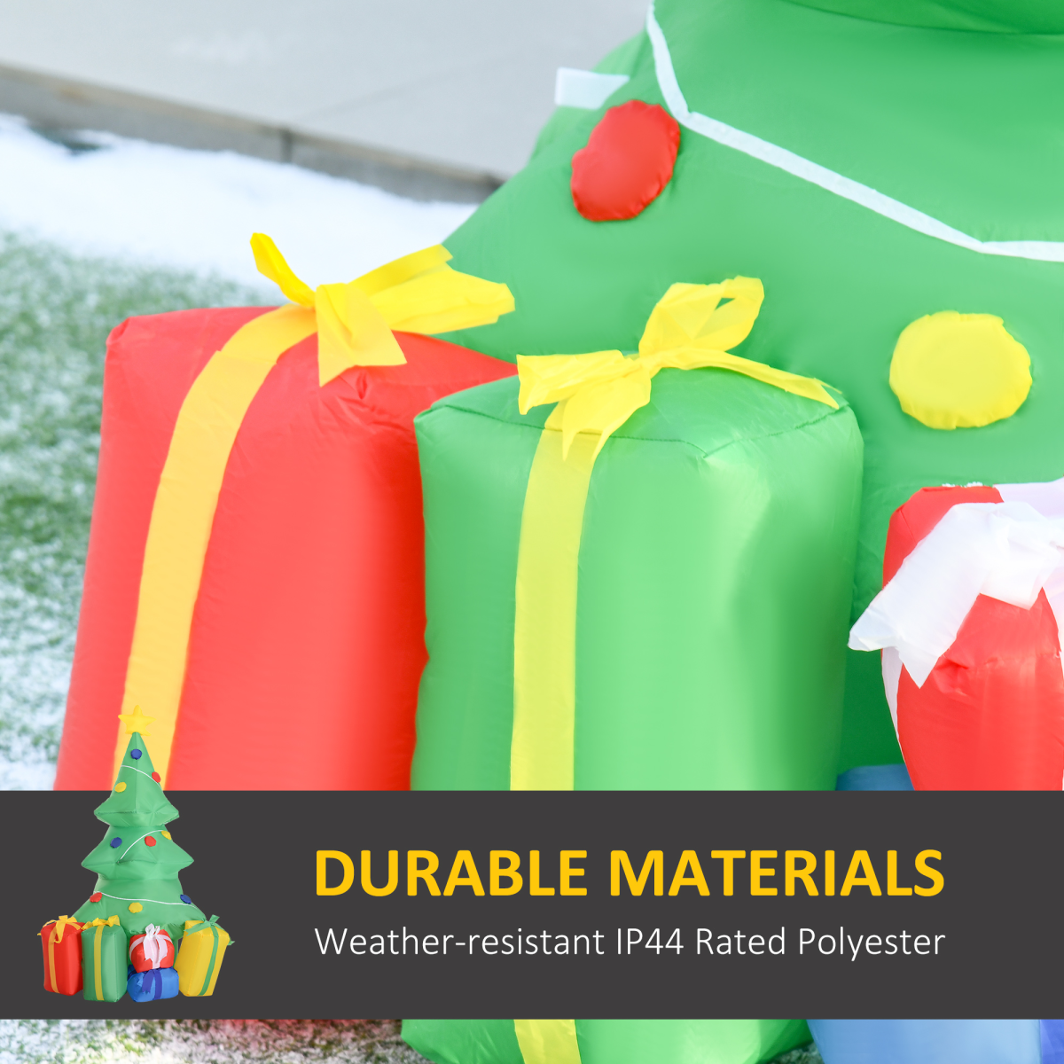 5ft Inflatable Christmas Tree Xmas Air Blown LED Lawn Yard Outdoor Ornaments - Image 5