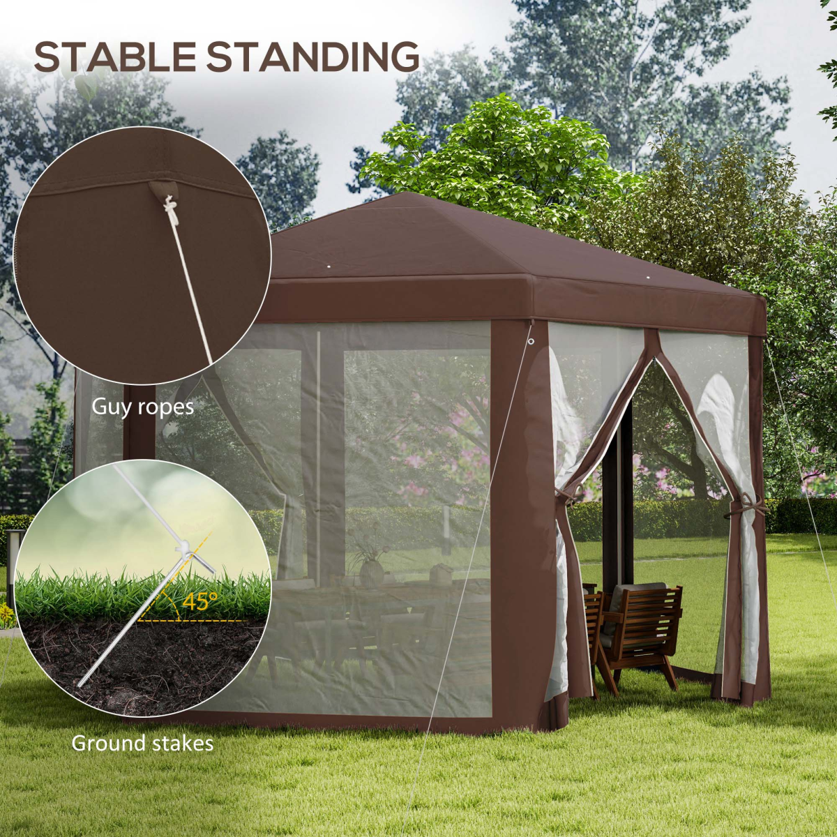 8x4m Party Tent Marquee Gazebo with Sides, 8 Windows & Double Doors - Image 6