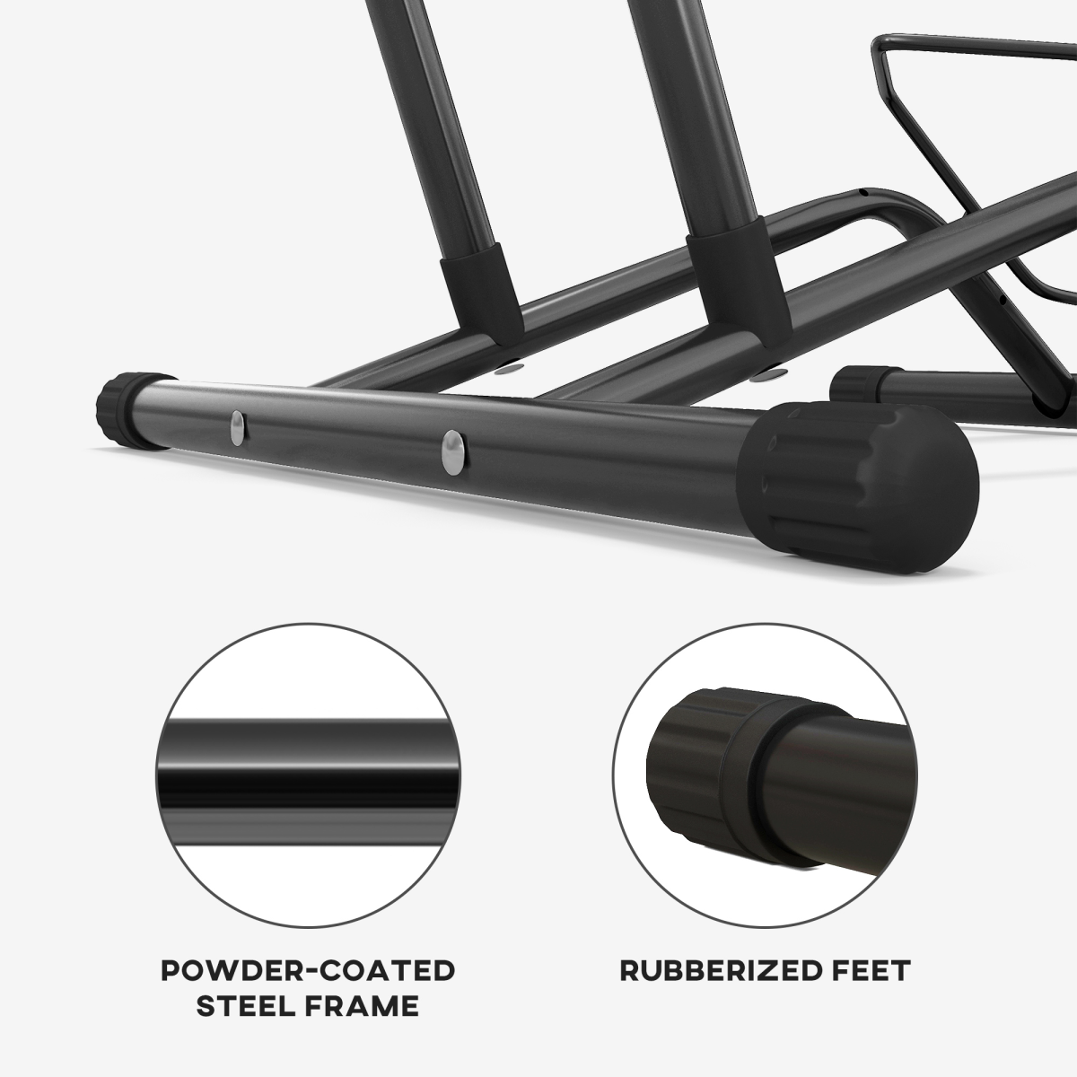 SPORTNOW Bike Stand Bicycle Storage Rack for Indoor Garages Flat Use - Image 6