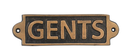 GENTS - METAL SIGN