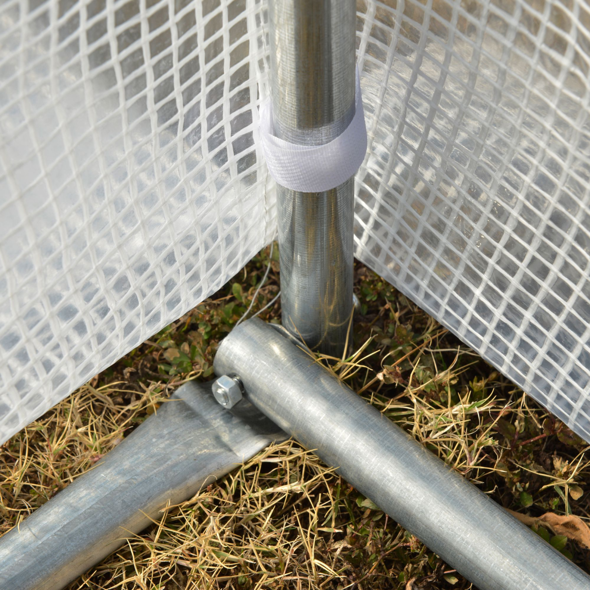 3x3x2m Polytunnel Greenhouse Tent w/ Galvanised Steel Frame, Roll-Up PE Cover - Image 7
